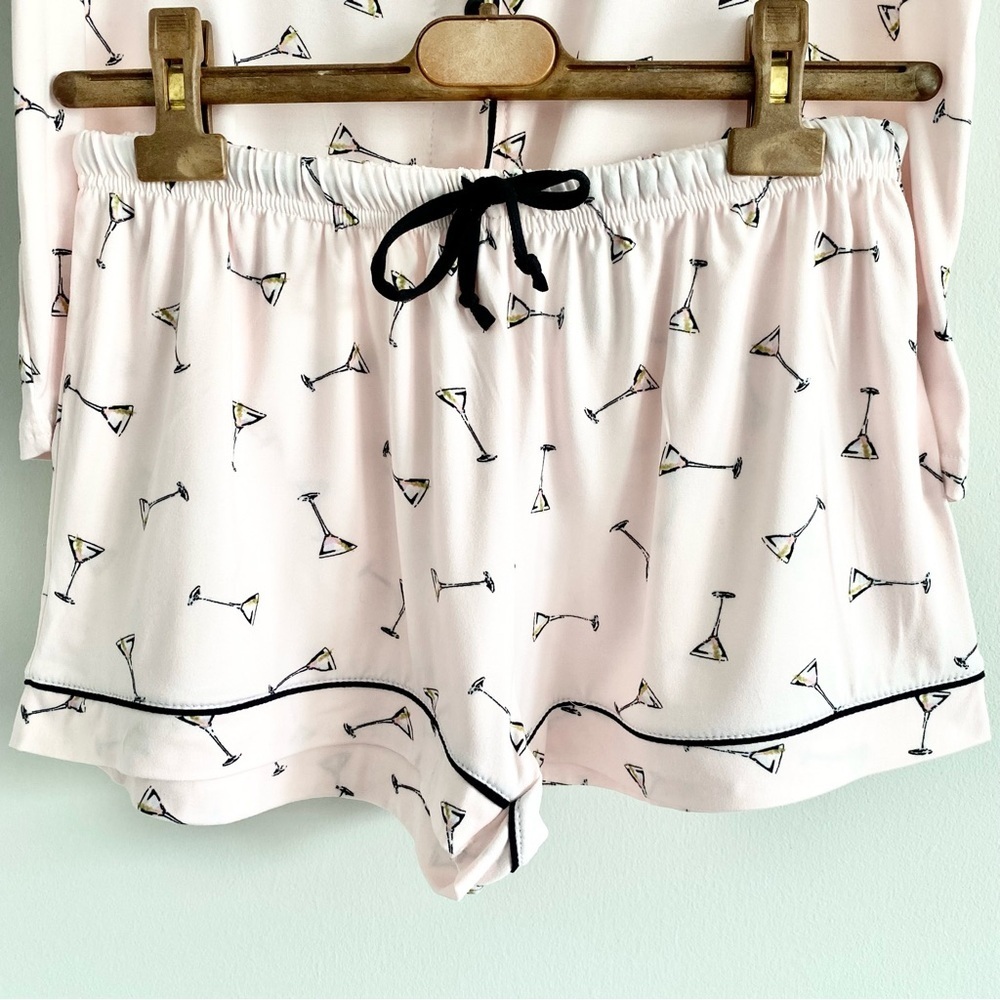 Women's Soft Pink Martini Print Pajama Set - Picture 6 of 6